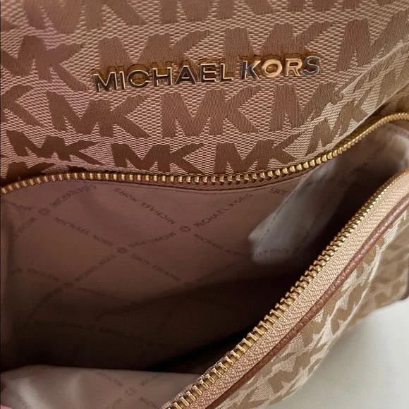 Michael Kors Brown Logo Backpack - Picture 5 of 5